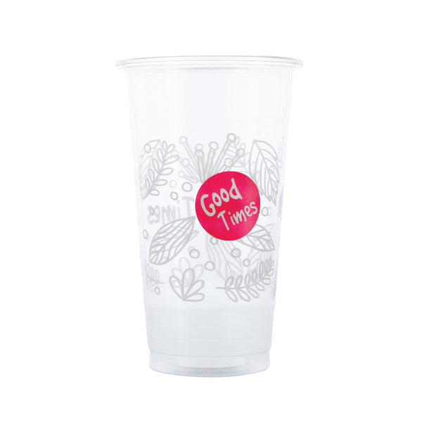 PP Plastic Cups (95mm) | Good Times print for Bubble Tea, Boba Tea ...