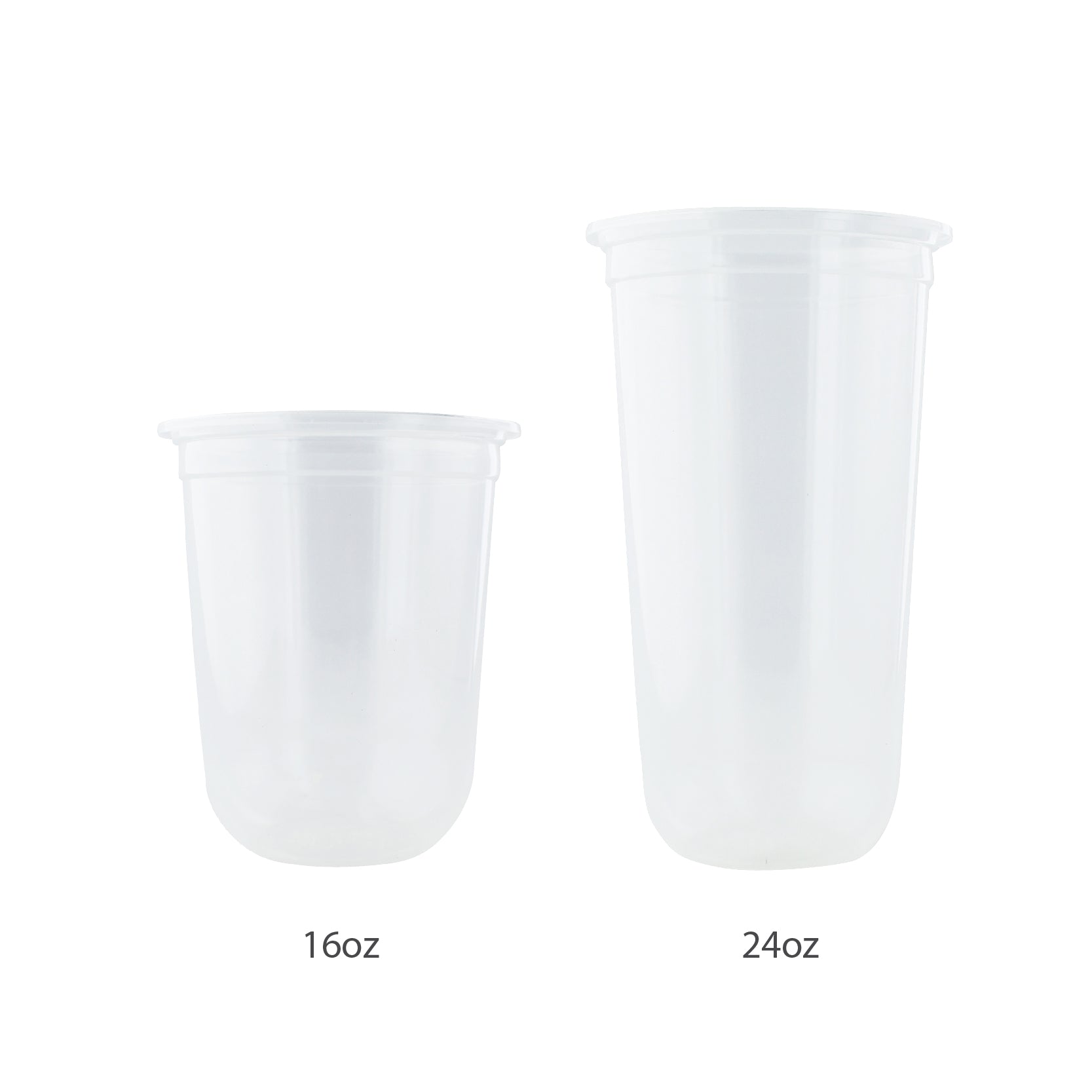 Yocup Company: YOCUP 16 oz Clear Round Bottom PP Plastic Cup (95mm