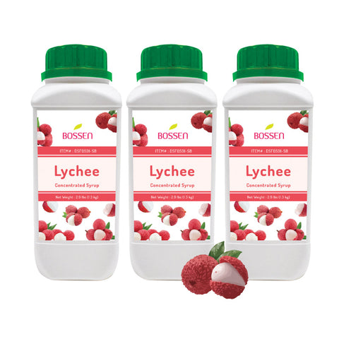 (Small Bottle) Lychee Syrup (Bossen, 2.86 lbs, 3 Bottles / Box)