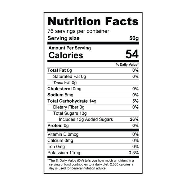 green apple jelly nutrition facts