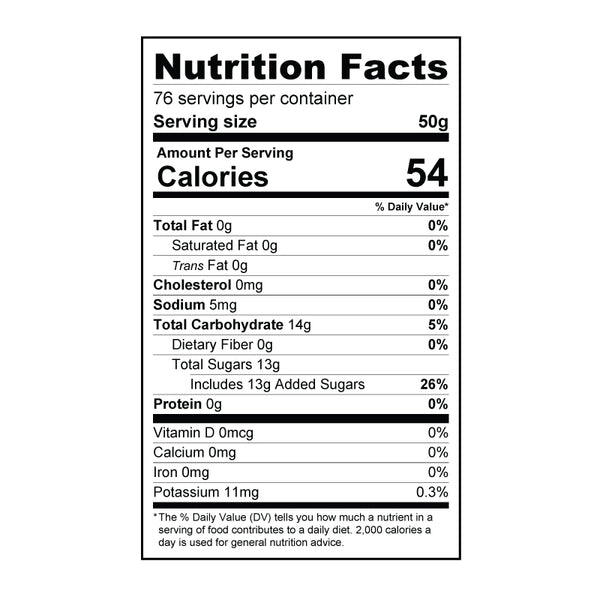 pineapple jelly nutrition facts