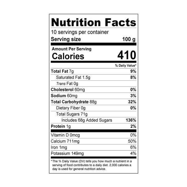 Pineapple Powder Nutrition Facts