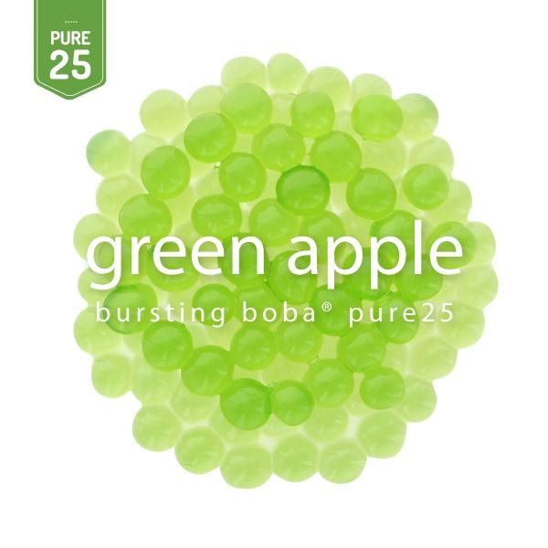 Green Apple Bursting Boba® Pure25 Boba closeup - Bossen view 2