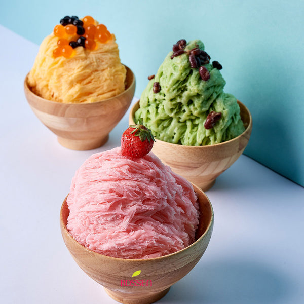 Strawberry Snow Ice with Matcha & Mango Snow Ice in background view 4