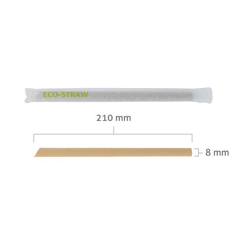 Eco-Friendly Straws, 8mm Paper Wrapped (21cm) closeup