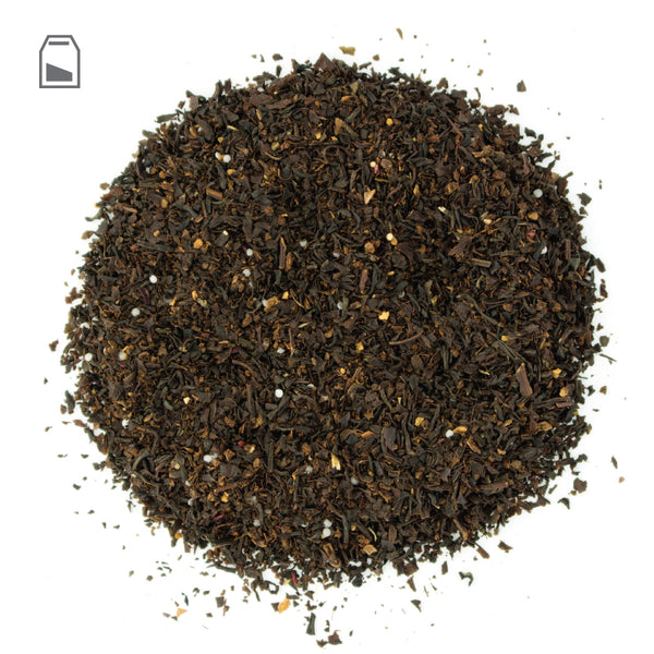 Pomegranate & Strawberry Black Tea Bag closeup view 2