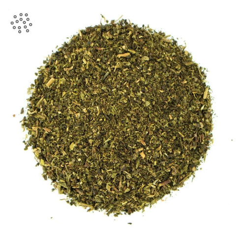 Ground Peach Oolong Tea closeup